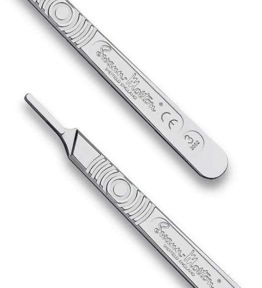 Dermaplaning Handle #3 - Stainless Steel