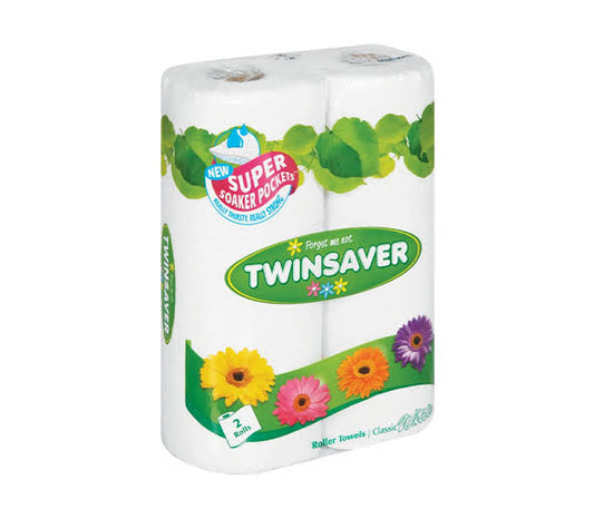 Twinsaver Twin Pack Roller Towel- 2ply