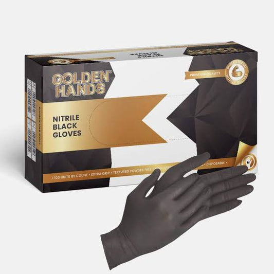 Gloves - Golden Hands Nitrile Black - Large